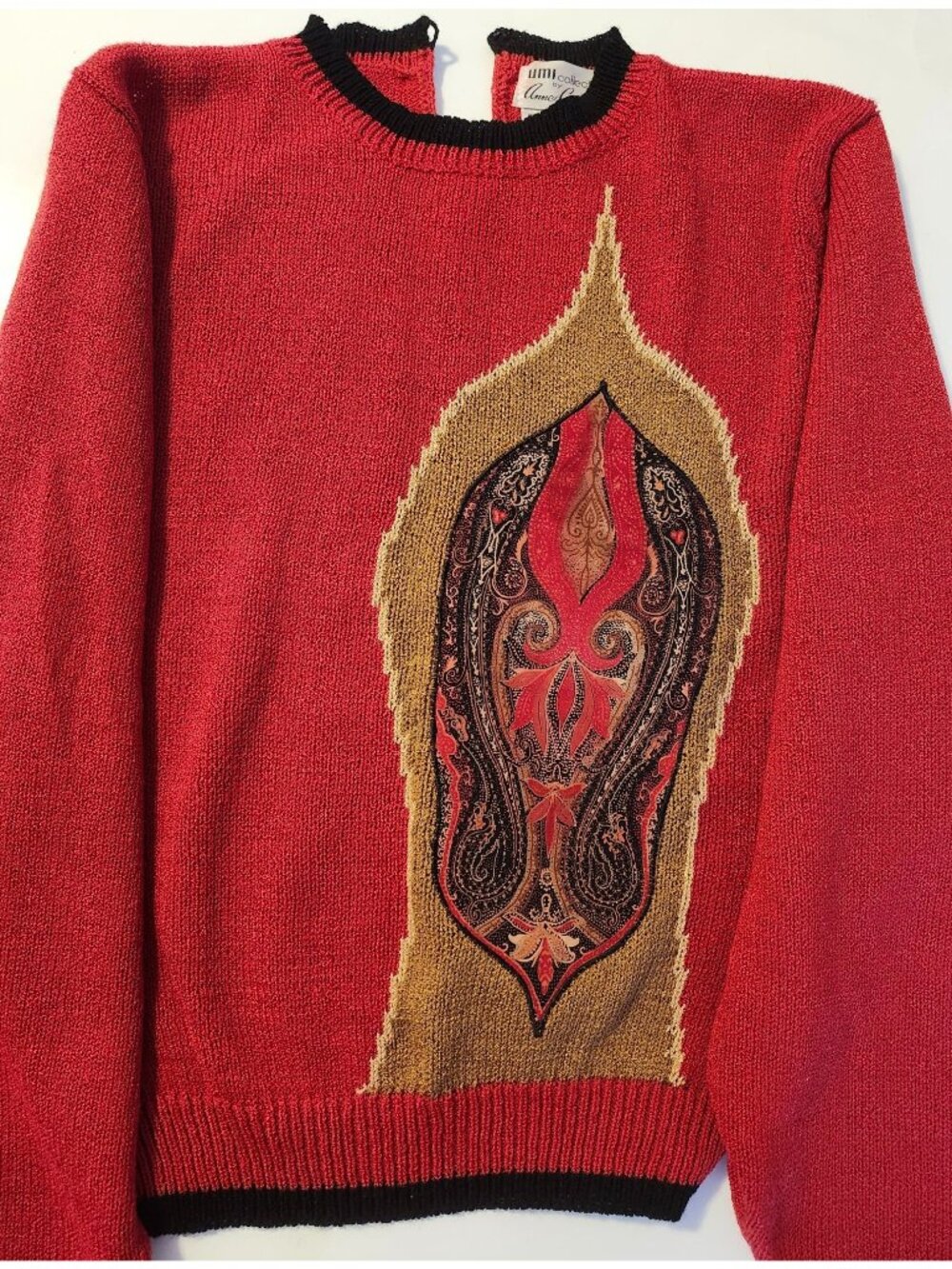 UMI Collections by Anne Crimmins Knit Pullover Medium Hong Kong Vintage